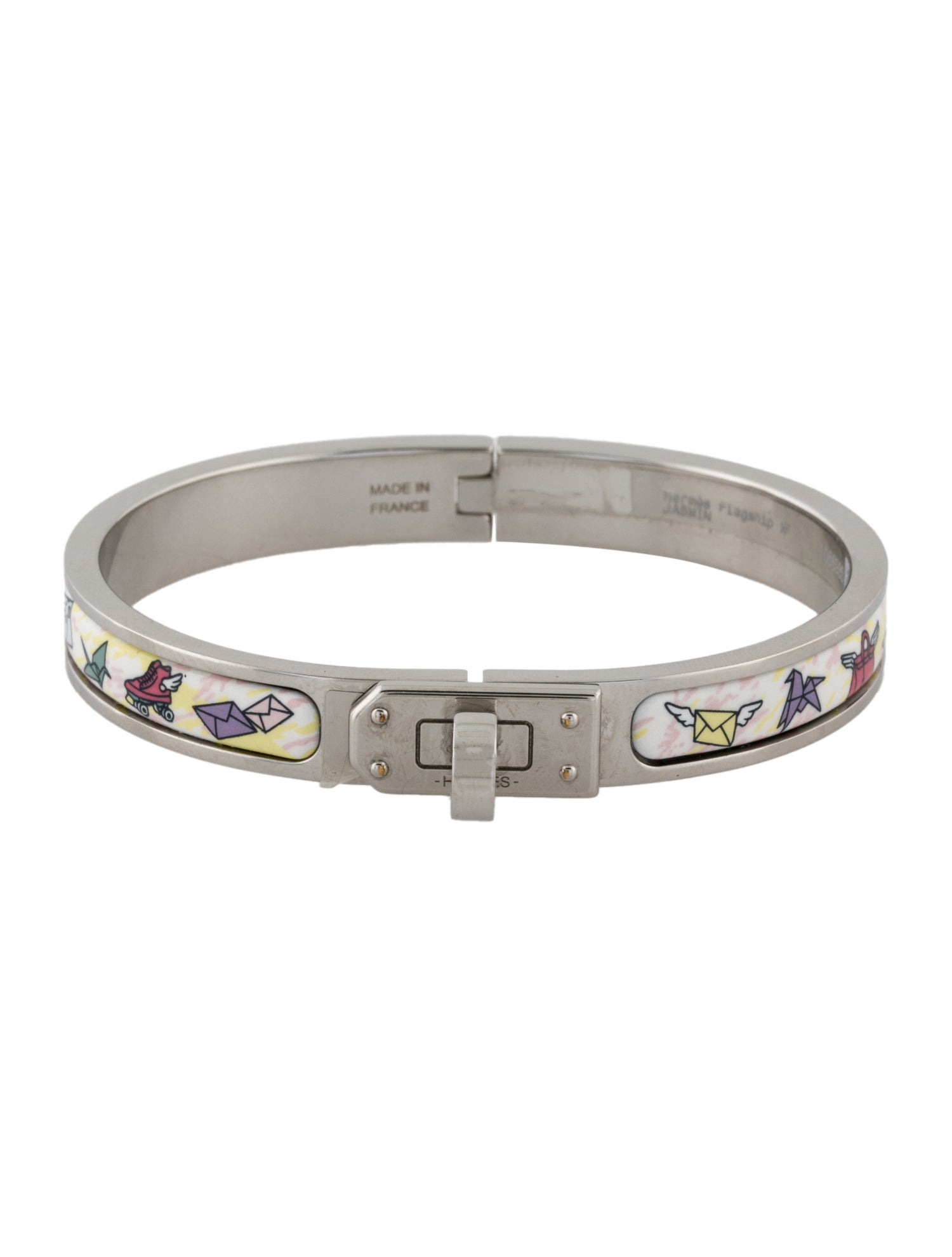 Hermès Enamel Mini Clic Kelly Bangle Bracelet