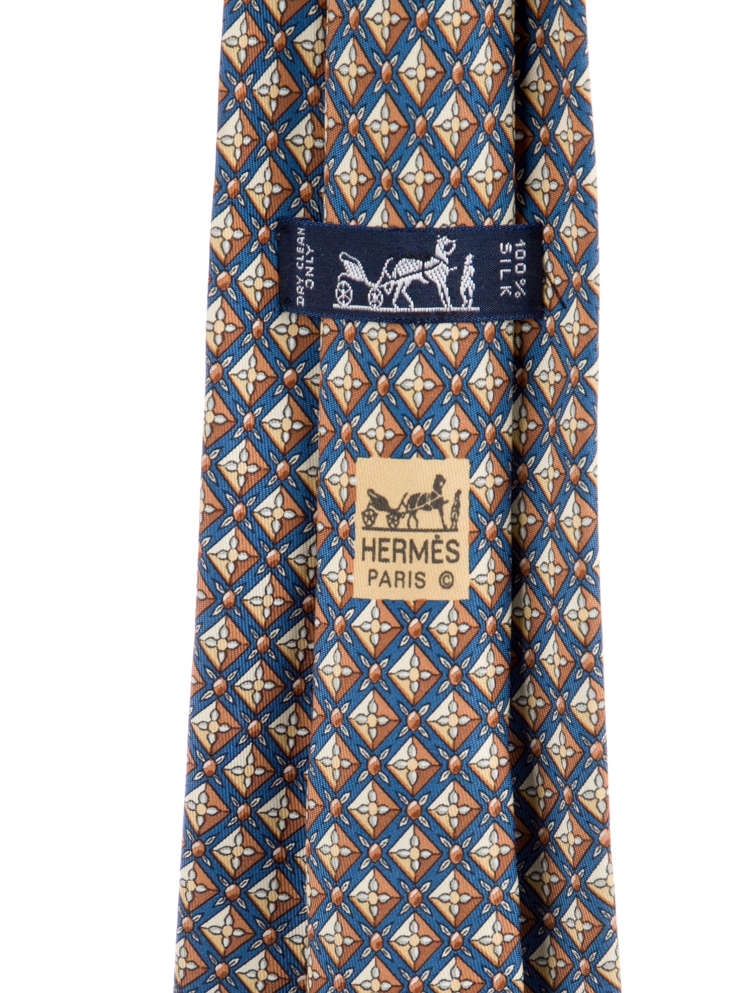 pattern silk tie