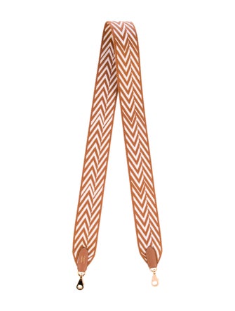 Hermès Toile & Swift Sangle Zigzag 50mm Bag Strap