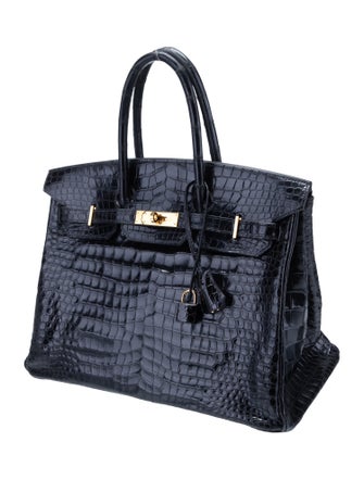 Hermès Shiny Porosus Crocodile Birkin 35