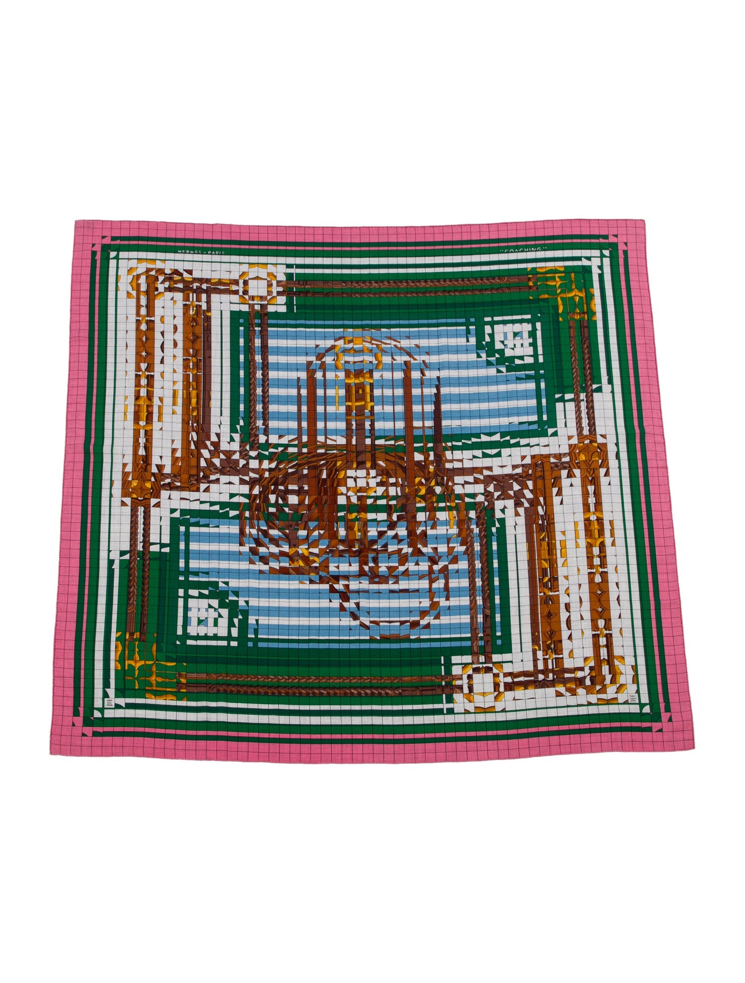 Hermès Coaching De Ja-Vu Cashmere Shawl w/ Tags