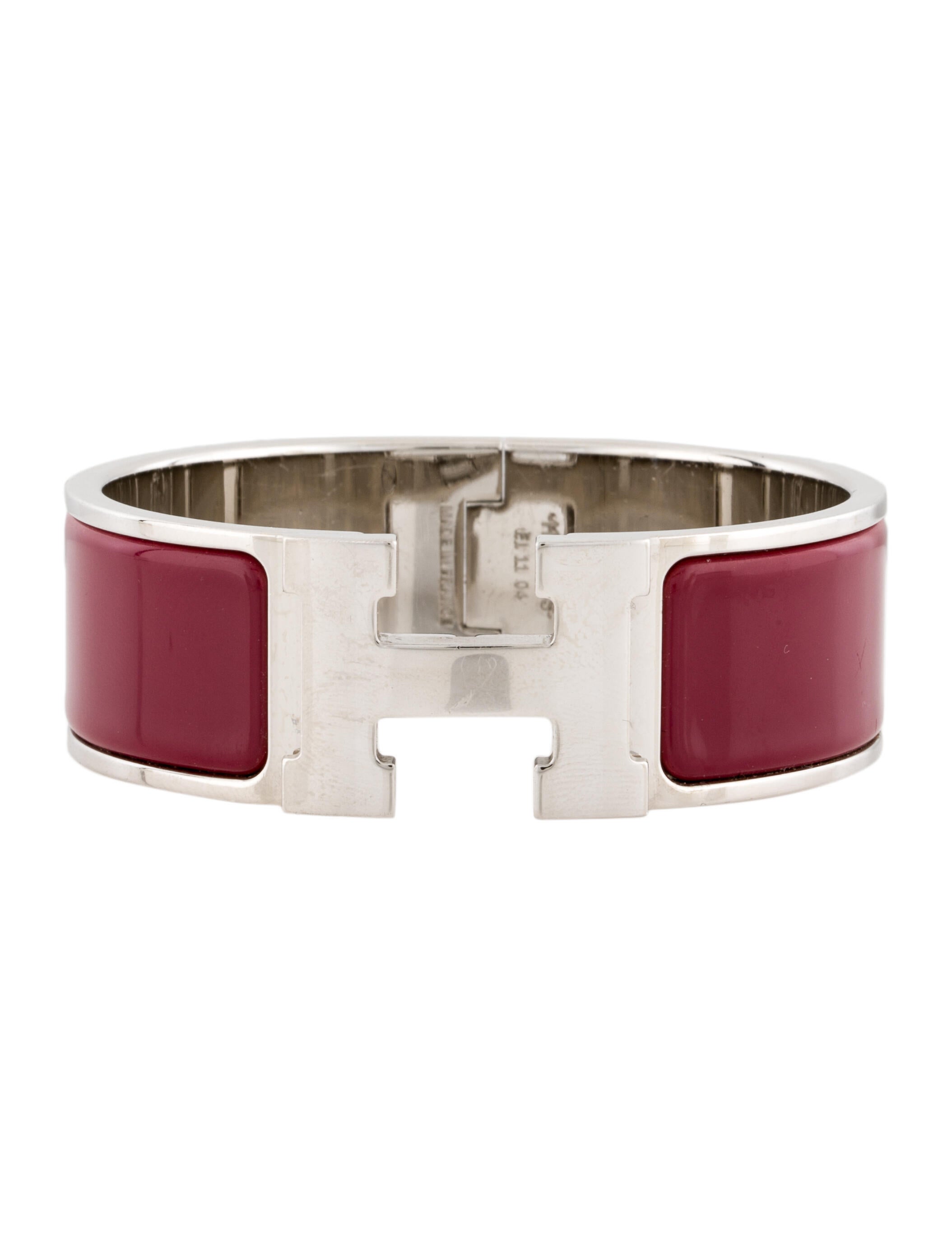 Hermès Clic Clac H Enamel Bangle Bracelet