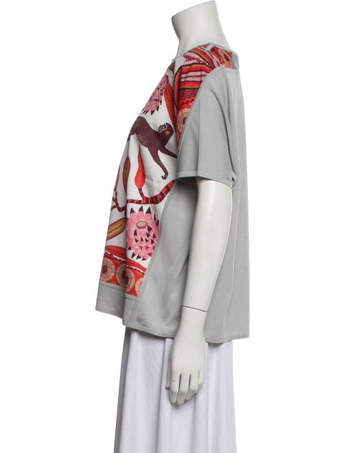 Hermès Printed Bateau Neckline Top