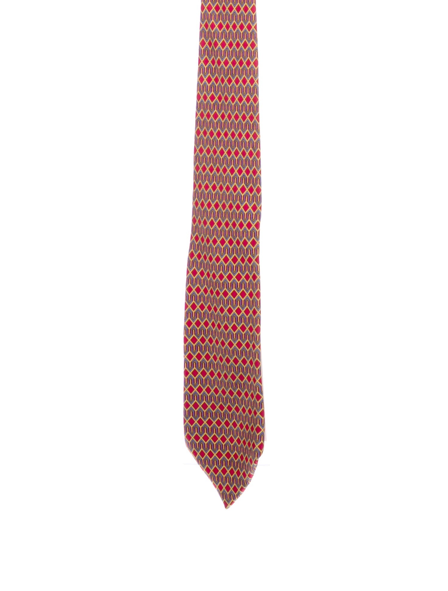 Hermès Red patterned tie