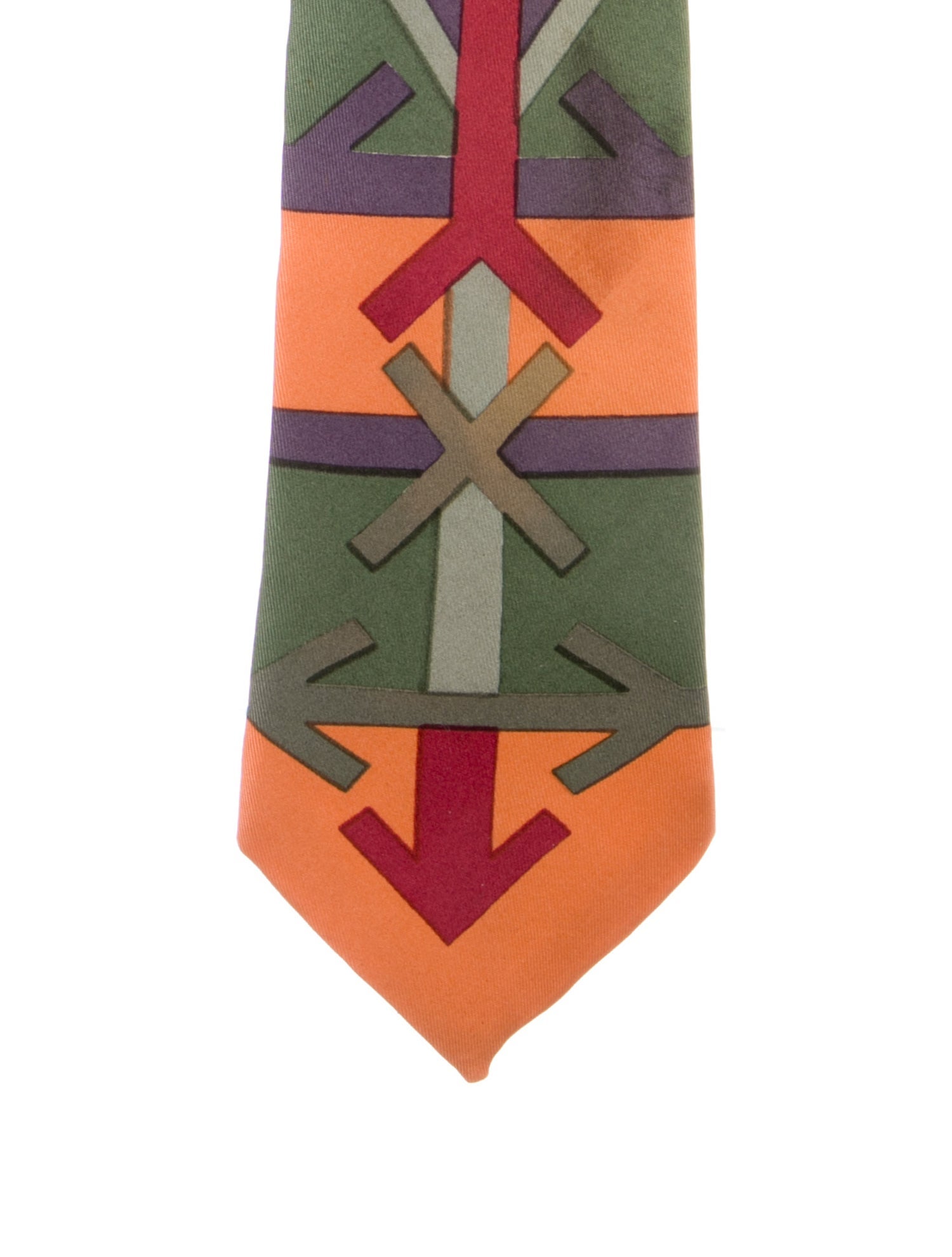 Hermès patterned tie