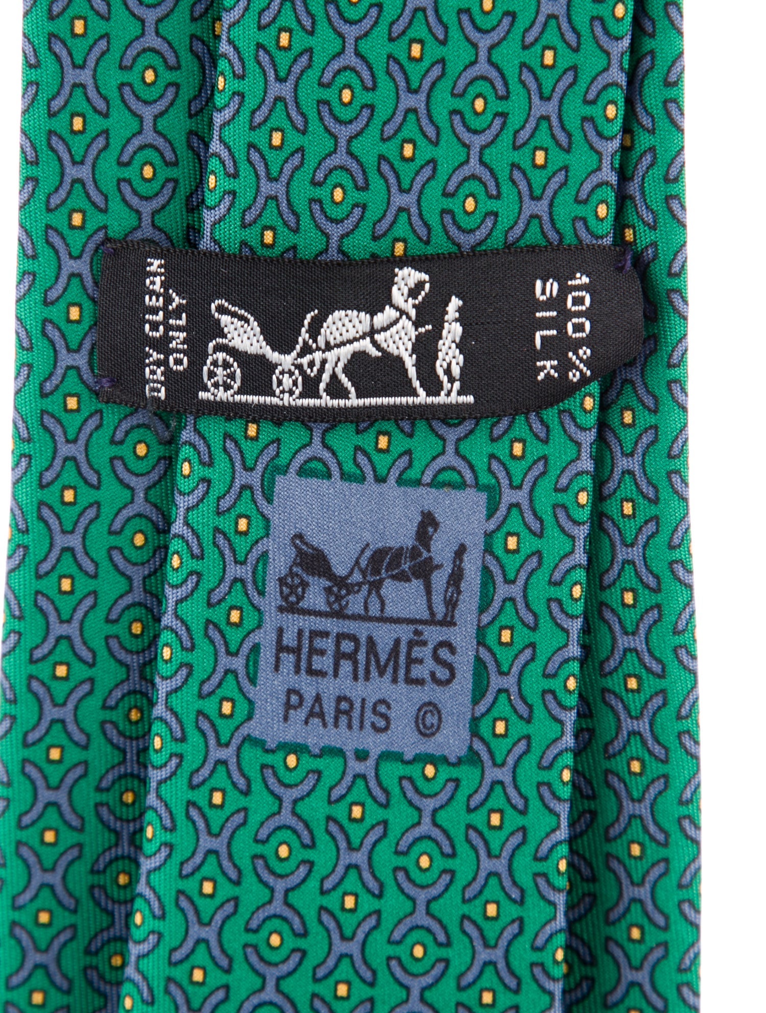 Hermès silk patterned tie
