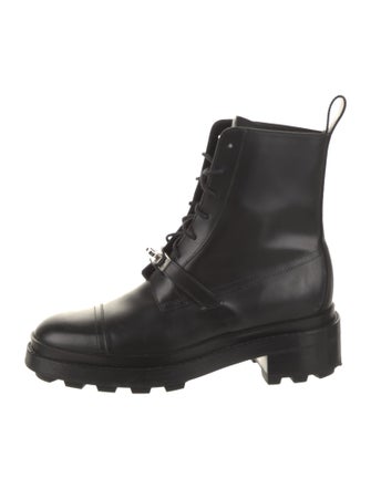 Hermès Funk Leather Combat Boots