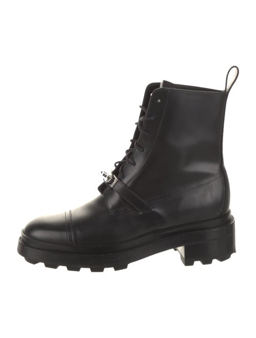 Hermès Funk Leather Combat Boots