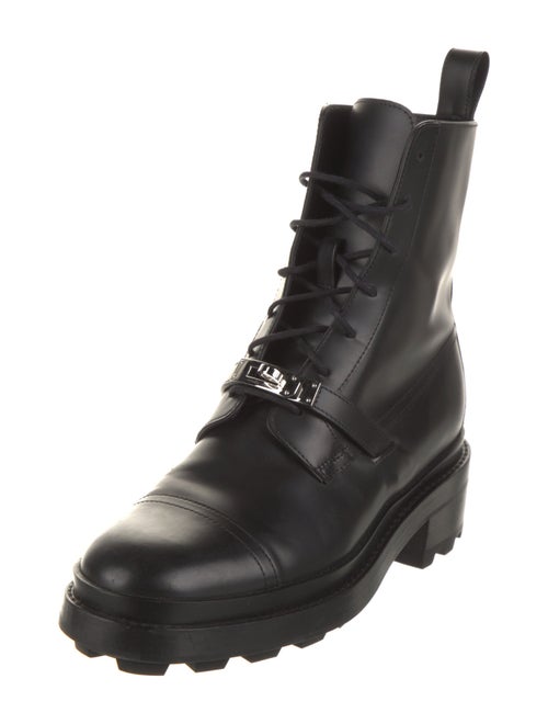 Hermès Funk Leather Combat Boots
