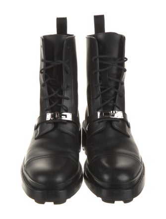 Hermès Funk Leather Combat Boots