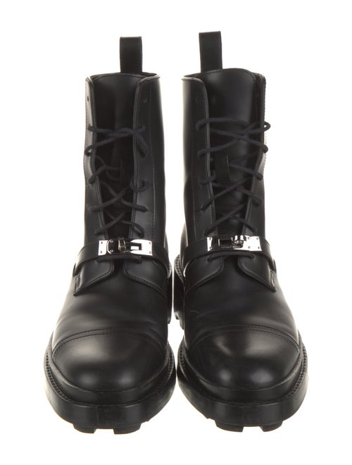 Hermès Funk Leather Combat Boots