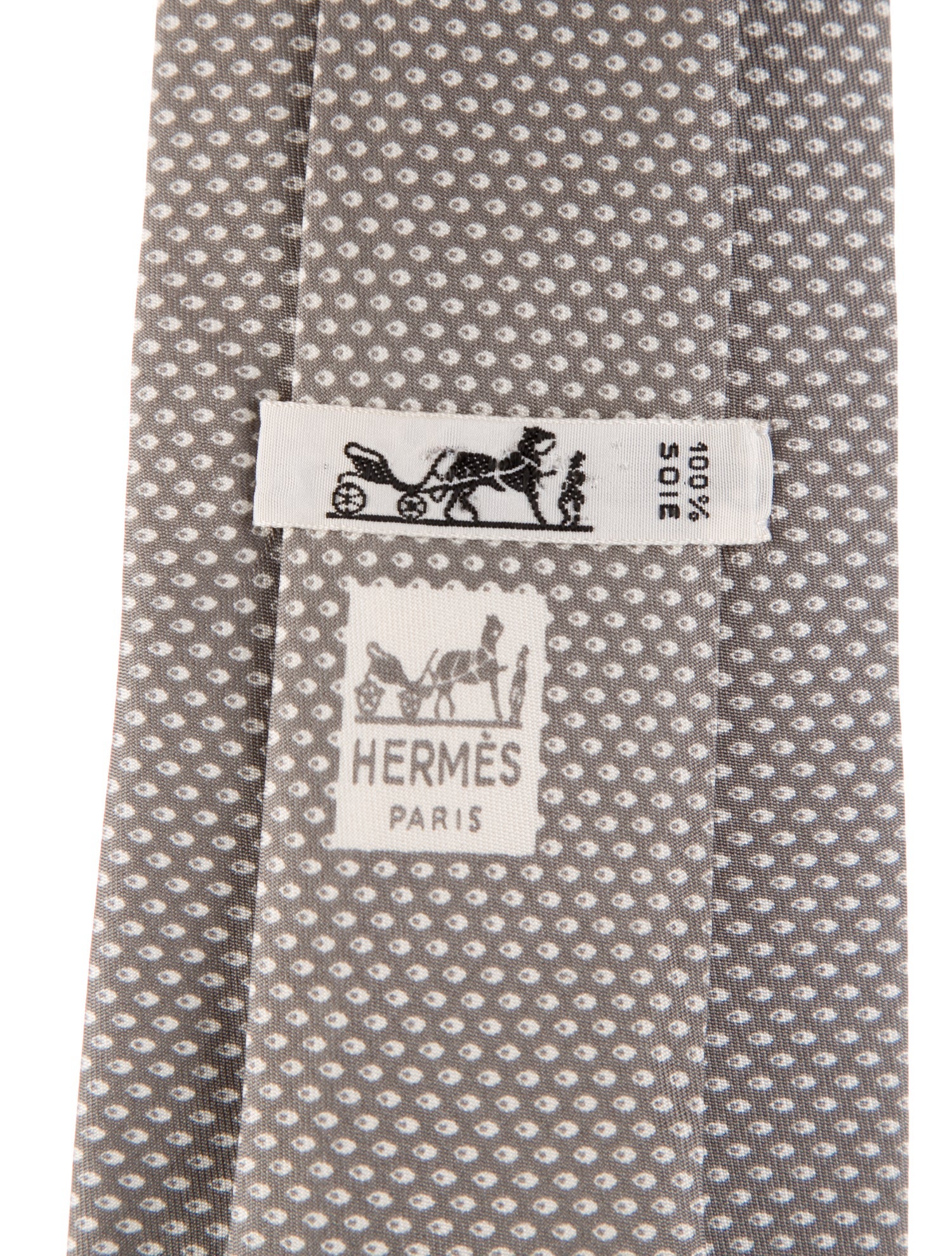 Hermès Pattern Print Silk Tie