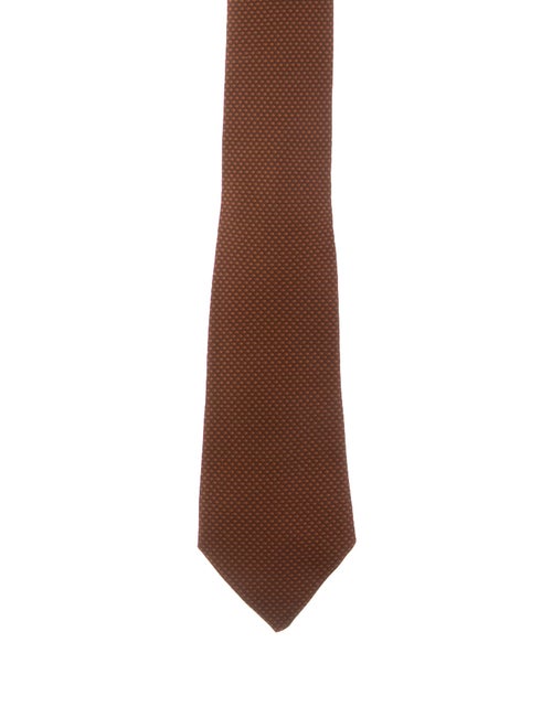 Hermès Silk Pattern print Necktie and Handkerchief set