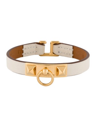 Hermès Leather Mini Rivale Bracelet
