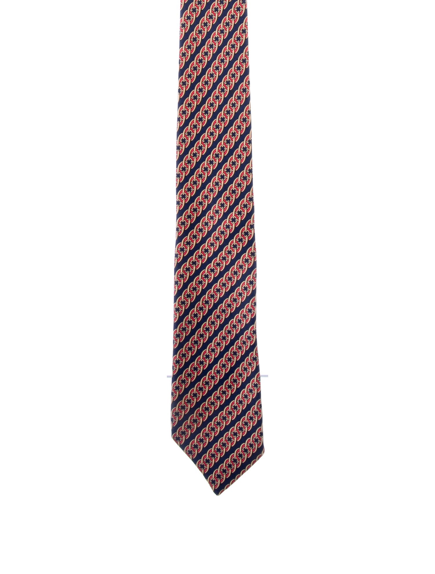 Hermès Silk Pattern Print Tie