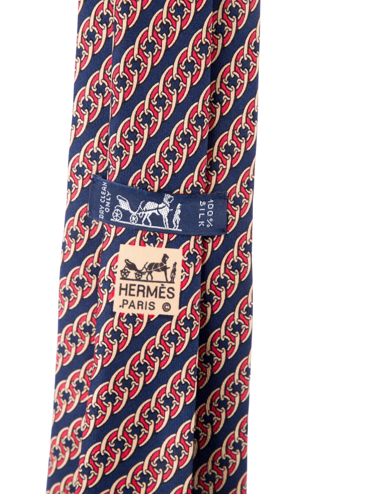 Hermès Silk Pattern Print Tie