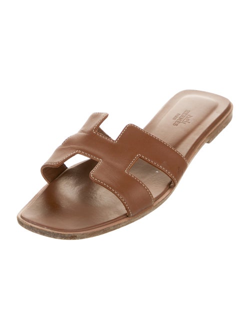 Hermès Oran Leather Slides
