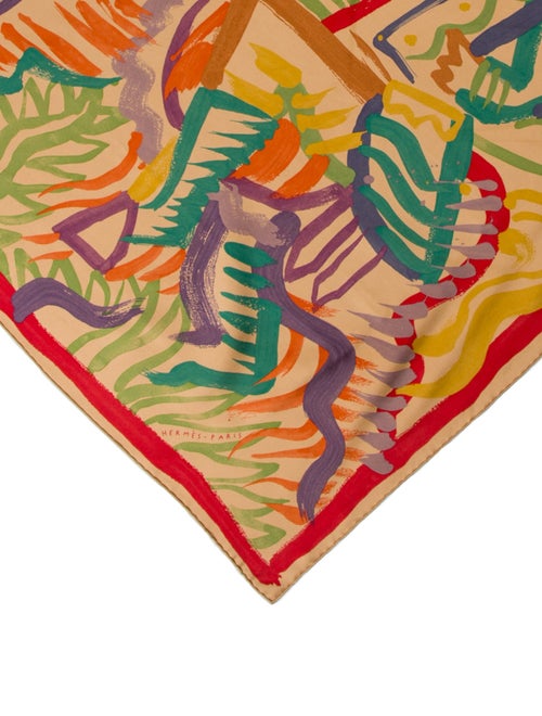 Hermès Le Cavalier a la Trompette Silk Scarf