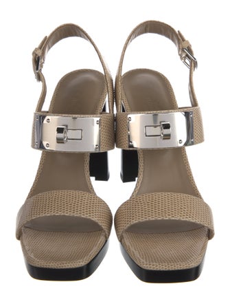 Hermès Ilona 90 Lizard Slingback Sandals