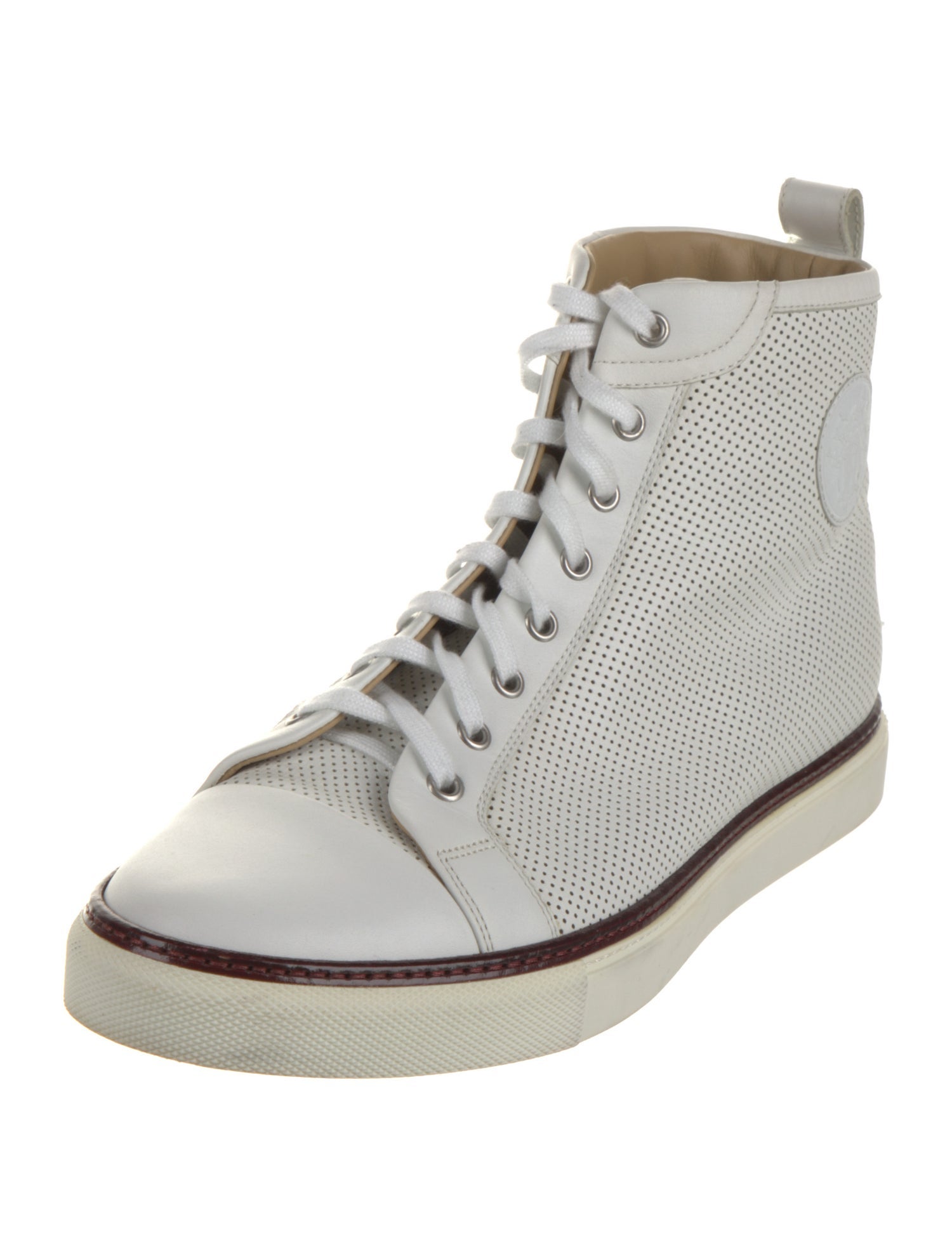 Hermès Leather Printed Sneakers