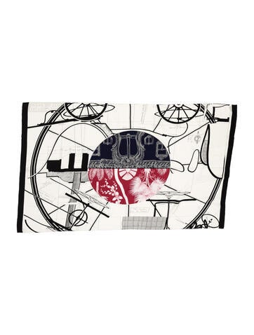 Hermès Scarves and Shawls Projet de Voiture Petit-Duc Bateau Silk Shawl 140cm