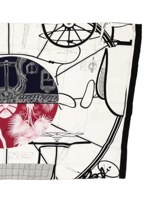 Hermès Projet de Voiture Petit-Duc Bateau Silk Shawl