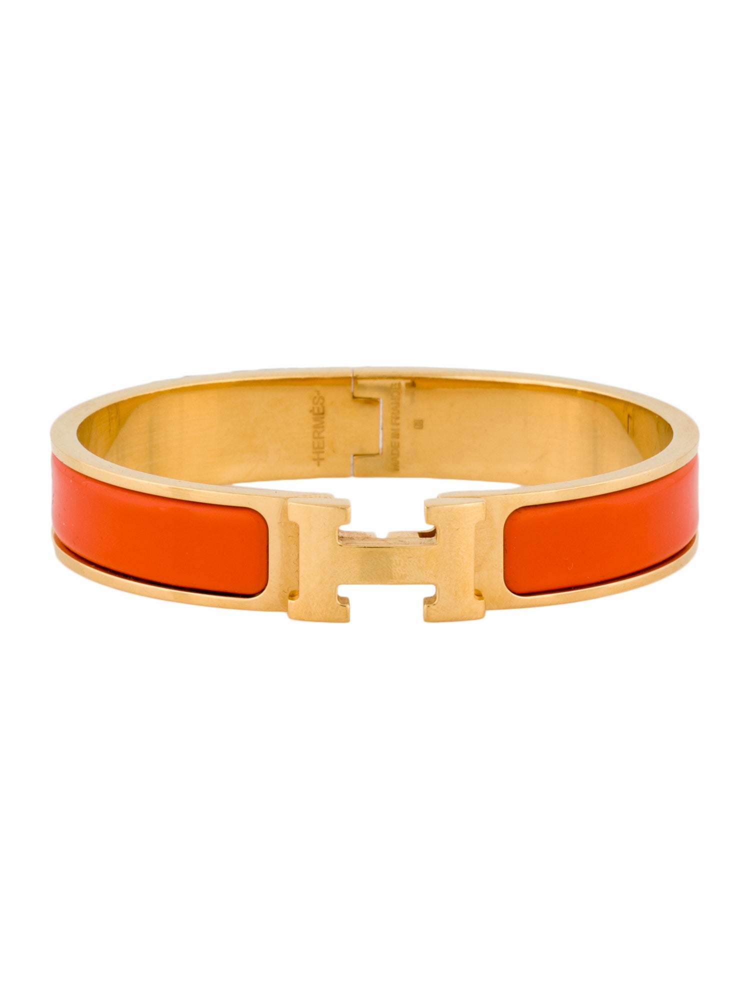 Hermès Clic H Enamel Bangle Bracelet