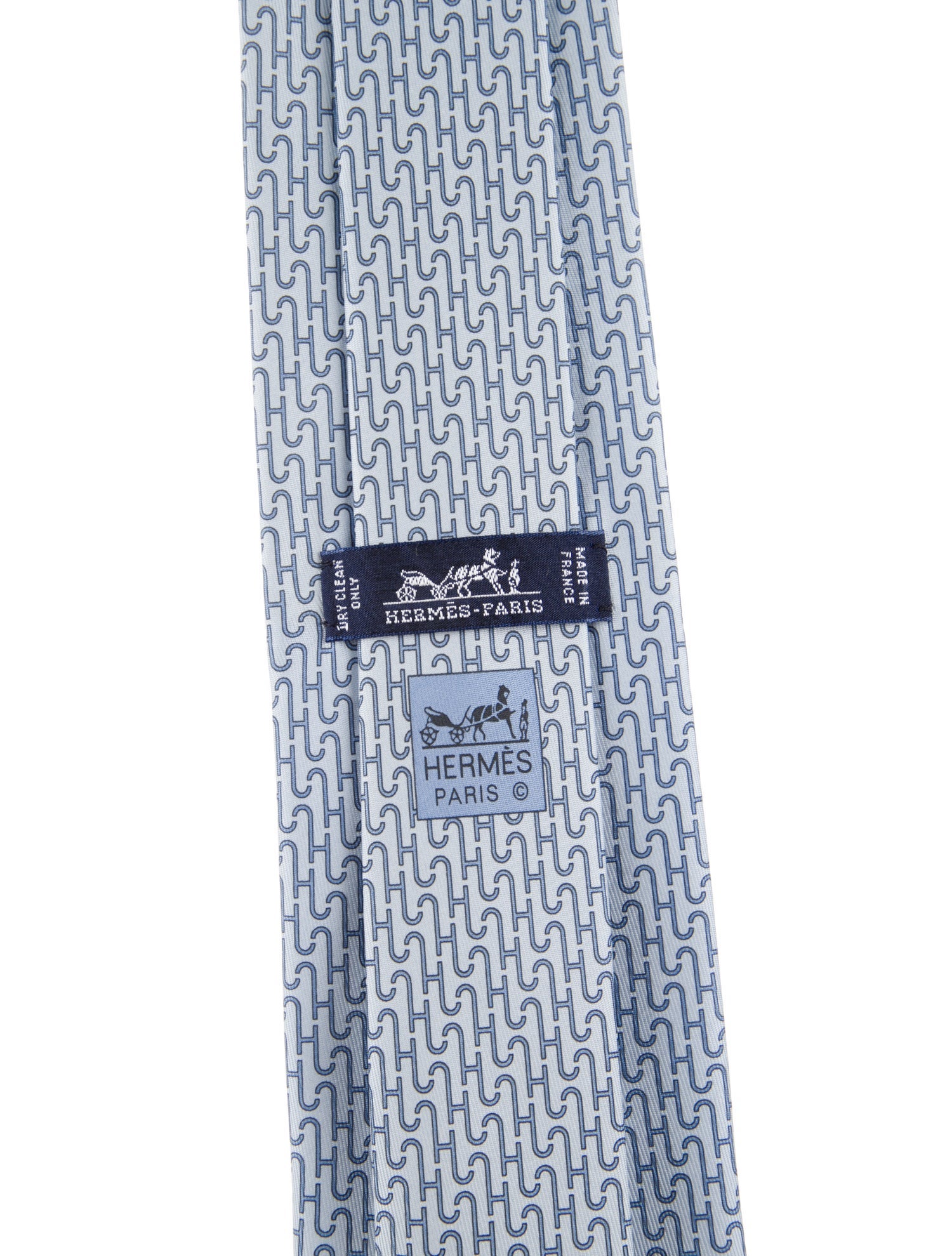 Hermès Pattern Print Silk Tie