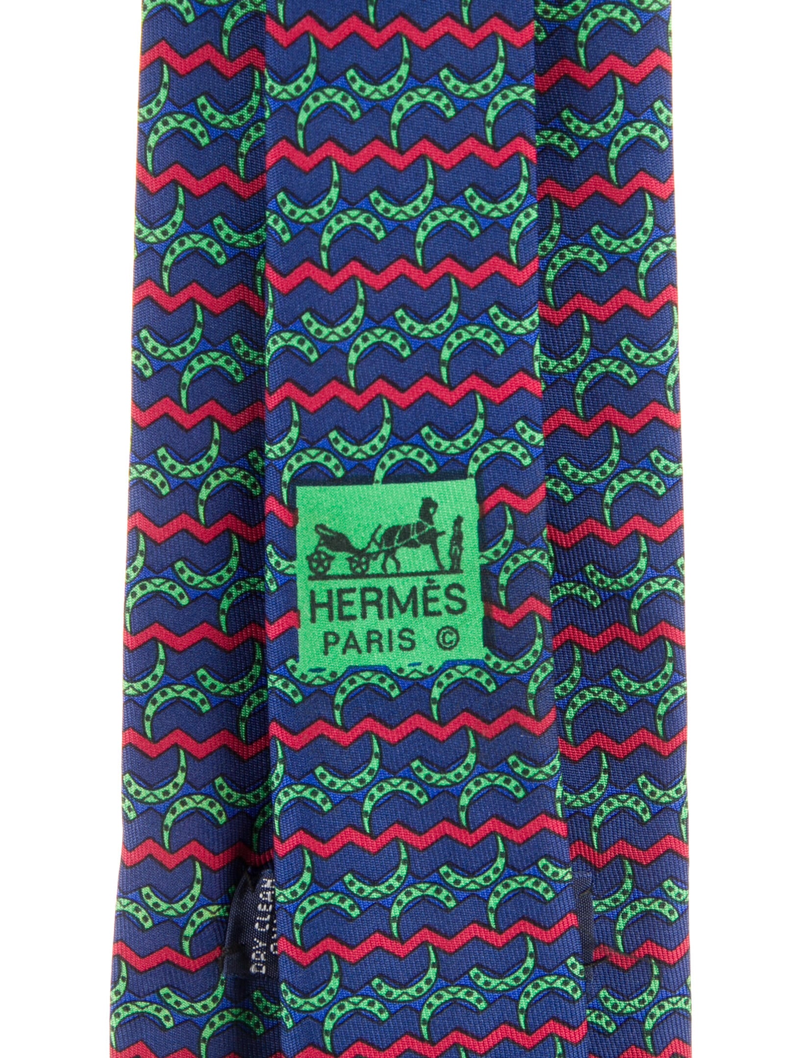 Hermès Pattern Print Silk Tie
