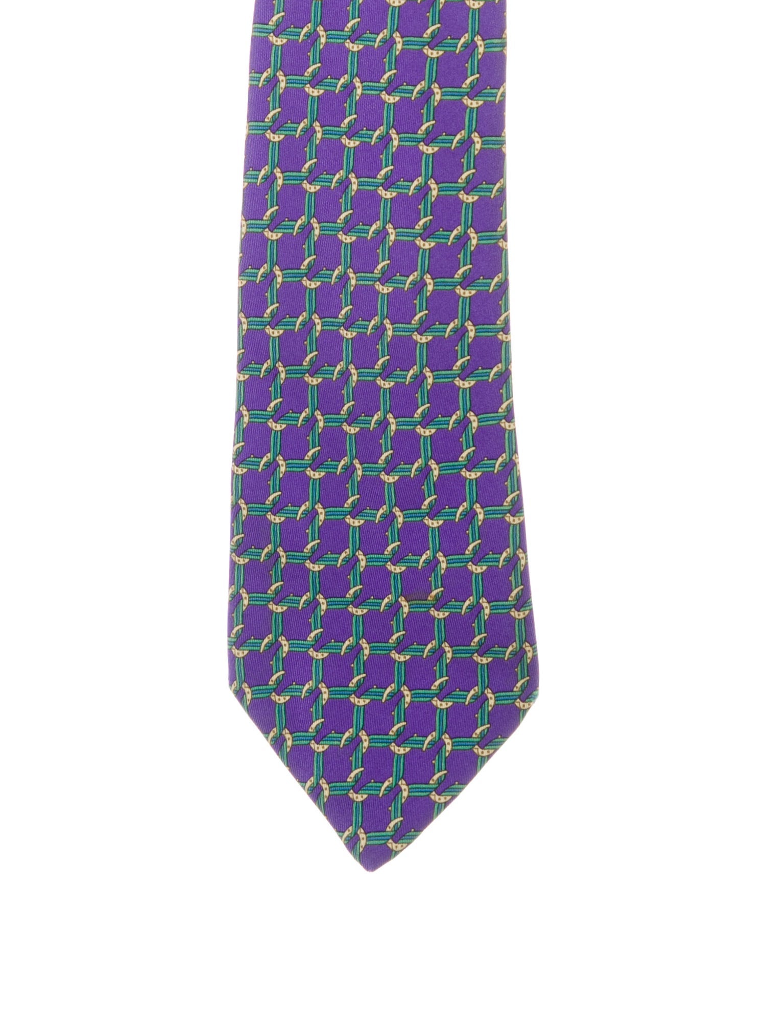 Hermès Patterned Silk Tie