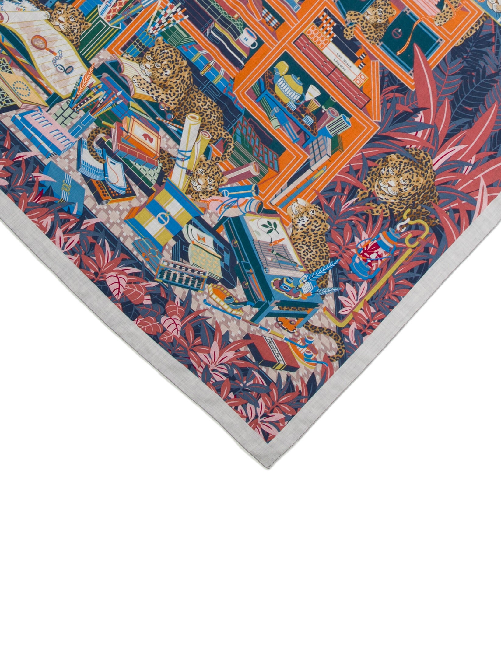 Hermès Les Douze Leopards Cashmere Shawl