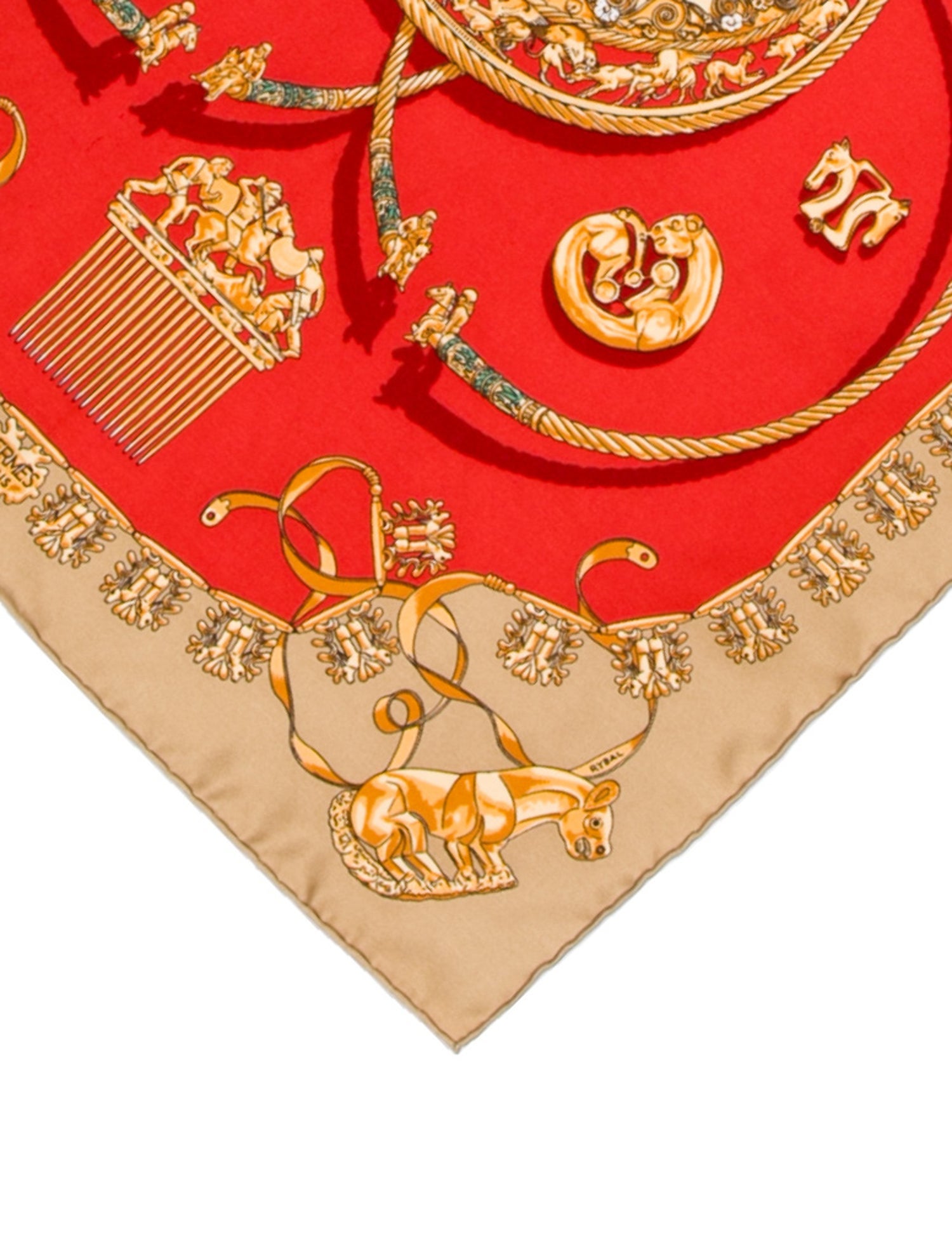 Hermès Les Cavaliers d'Or Silk Scarf