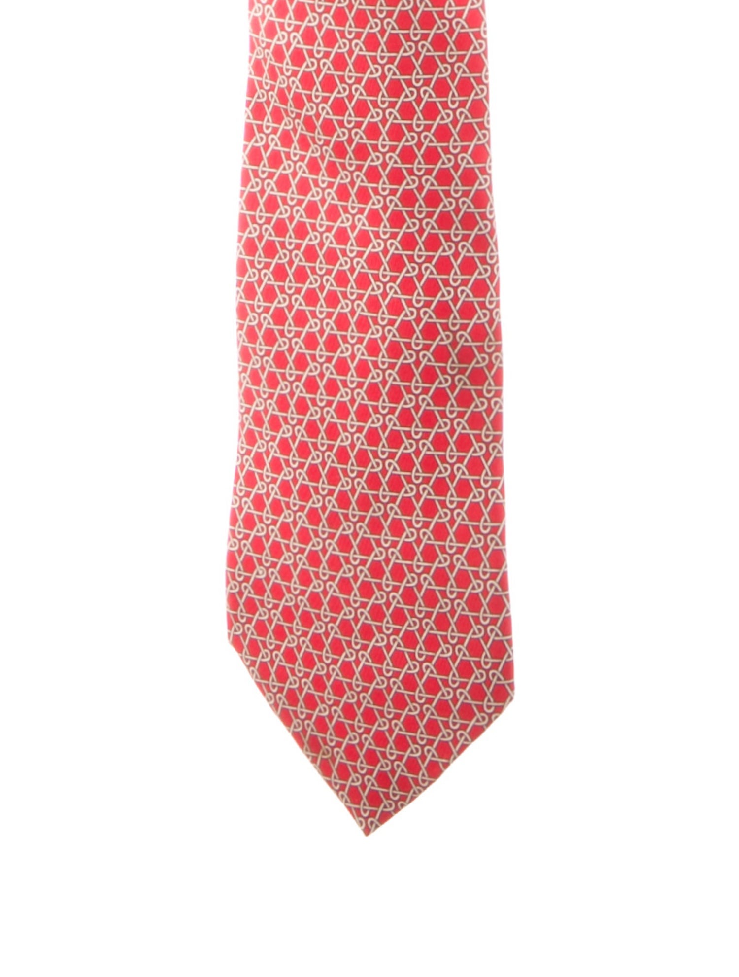 Hermès Pattern Print Silk Tie