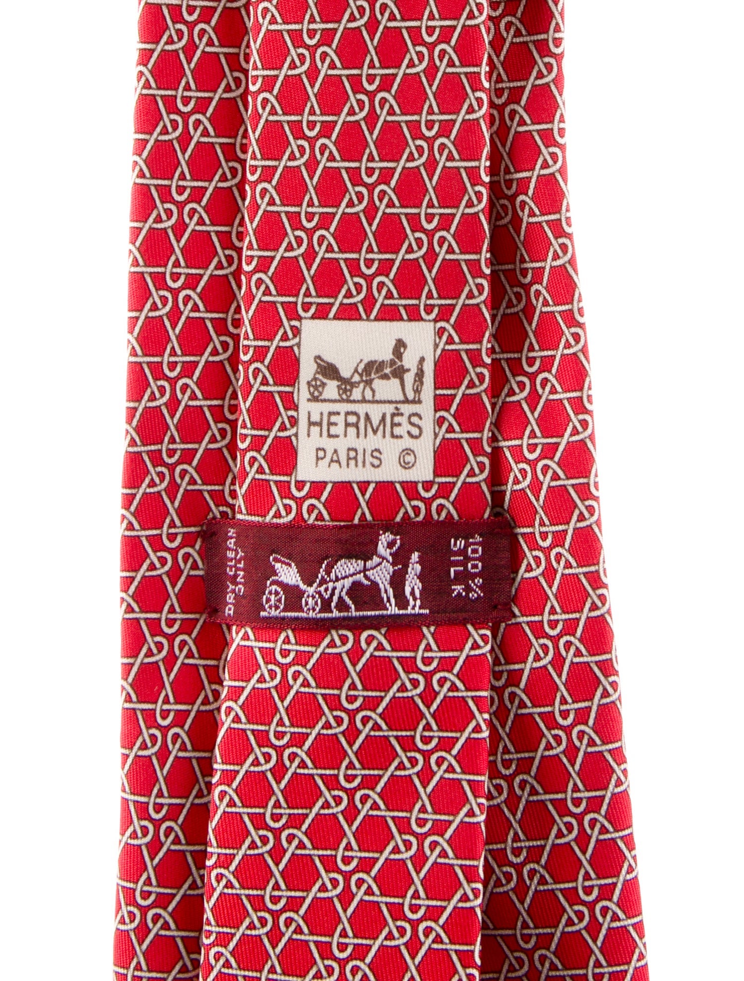 Hermès Pattern Print Silk Tie