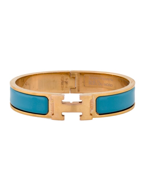 Hermès Enamel Clic H Bangle Bracelet