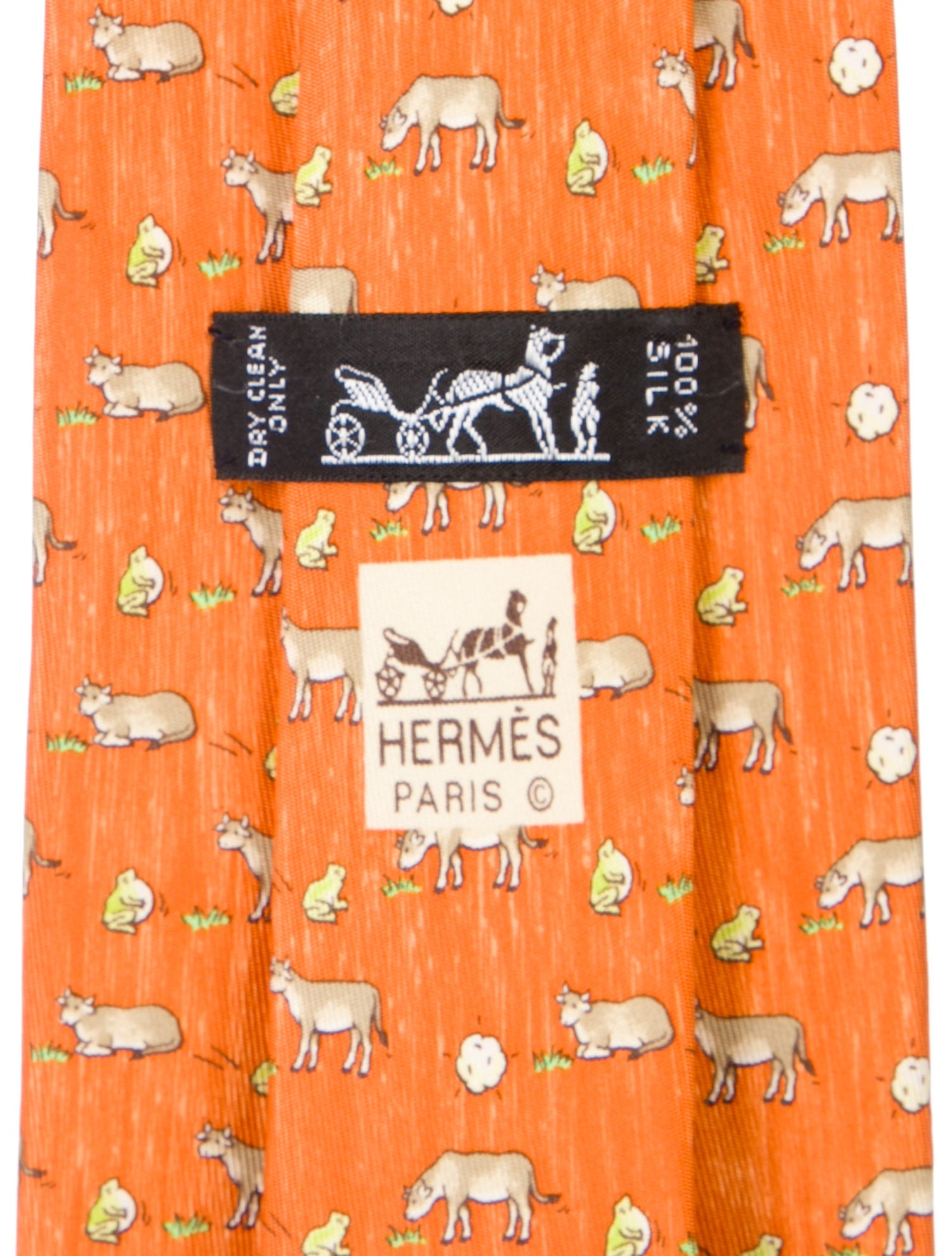 Hermès pattern silk tie