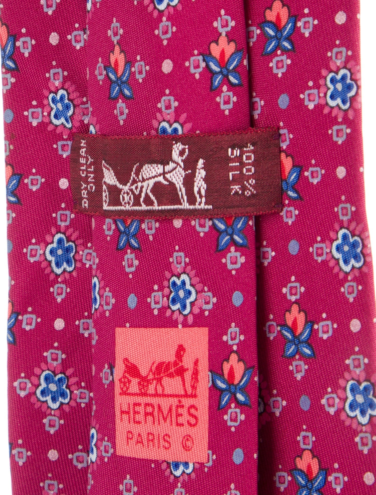 Hermès silk patterned tie