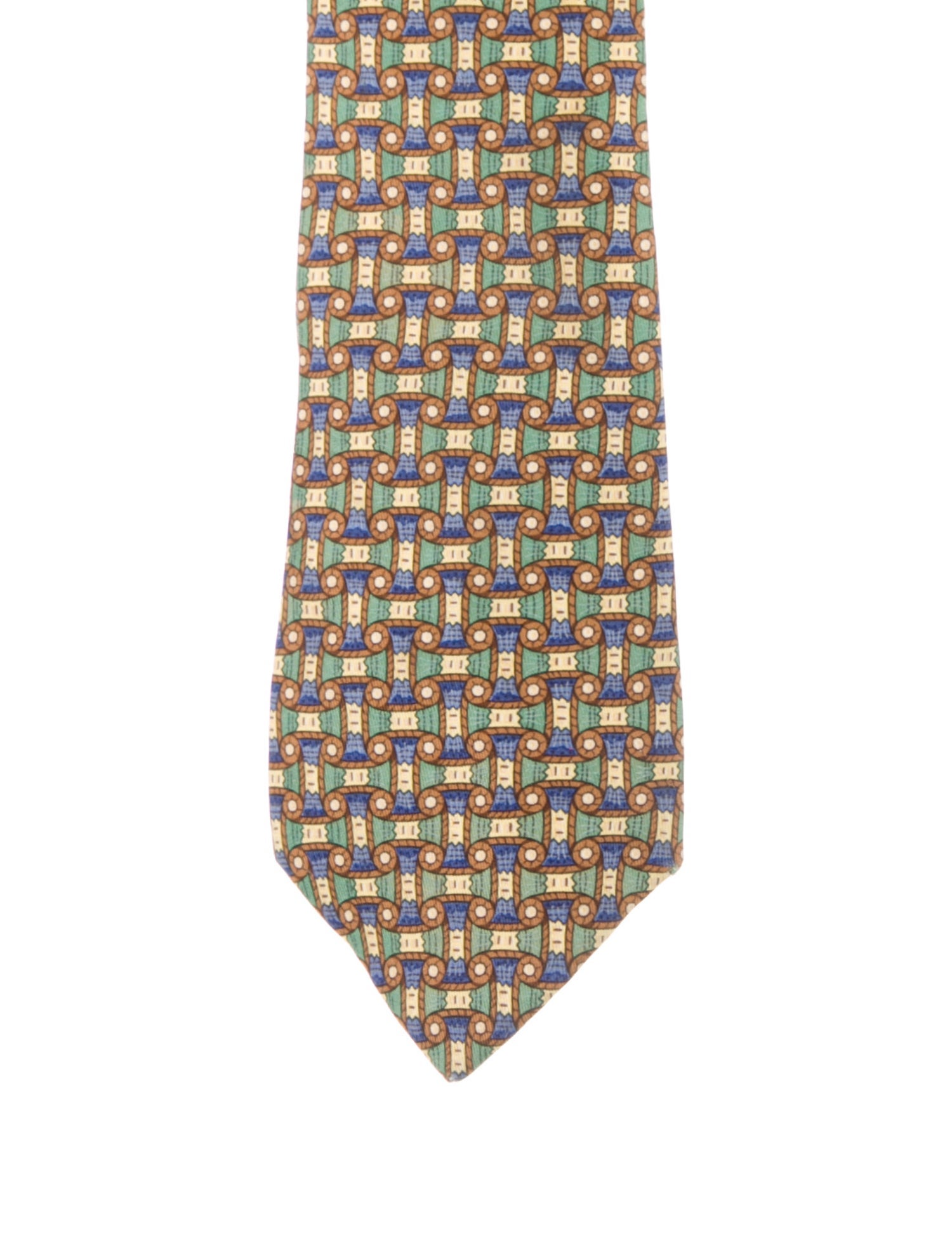 Hermès silk patterned tie