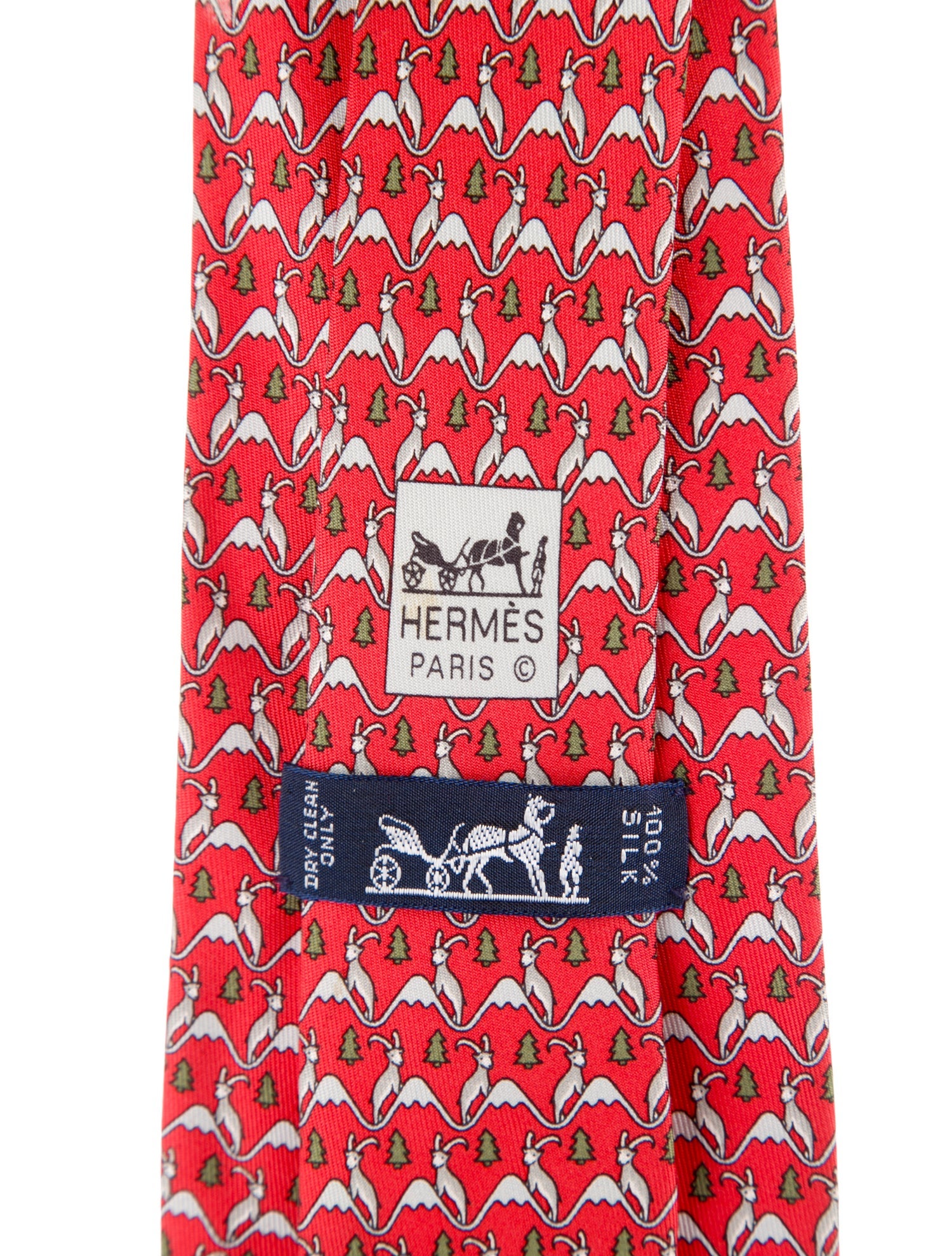 Hermès silk patterned tie