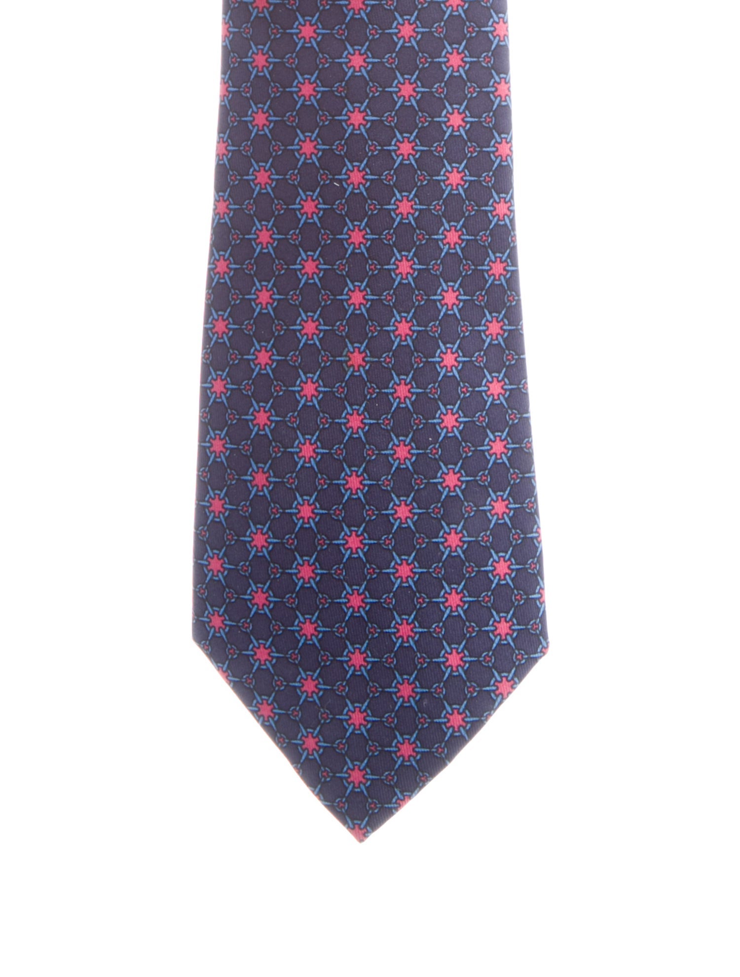 Hermès patterned silk tie