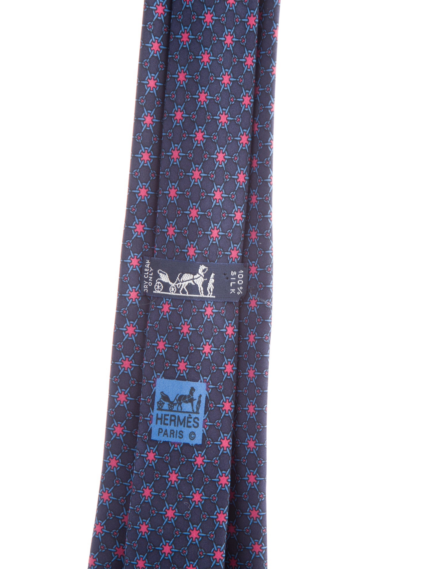 Hermès patterned silk tie