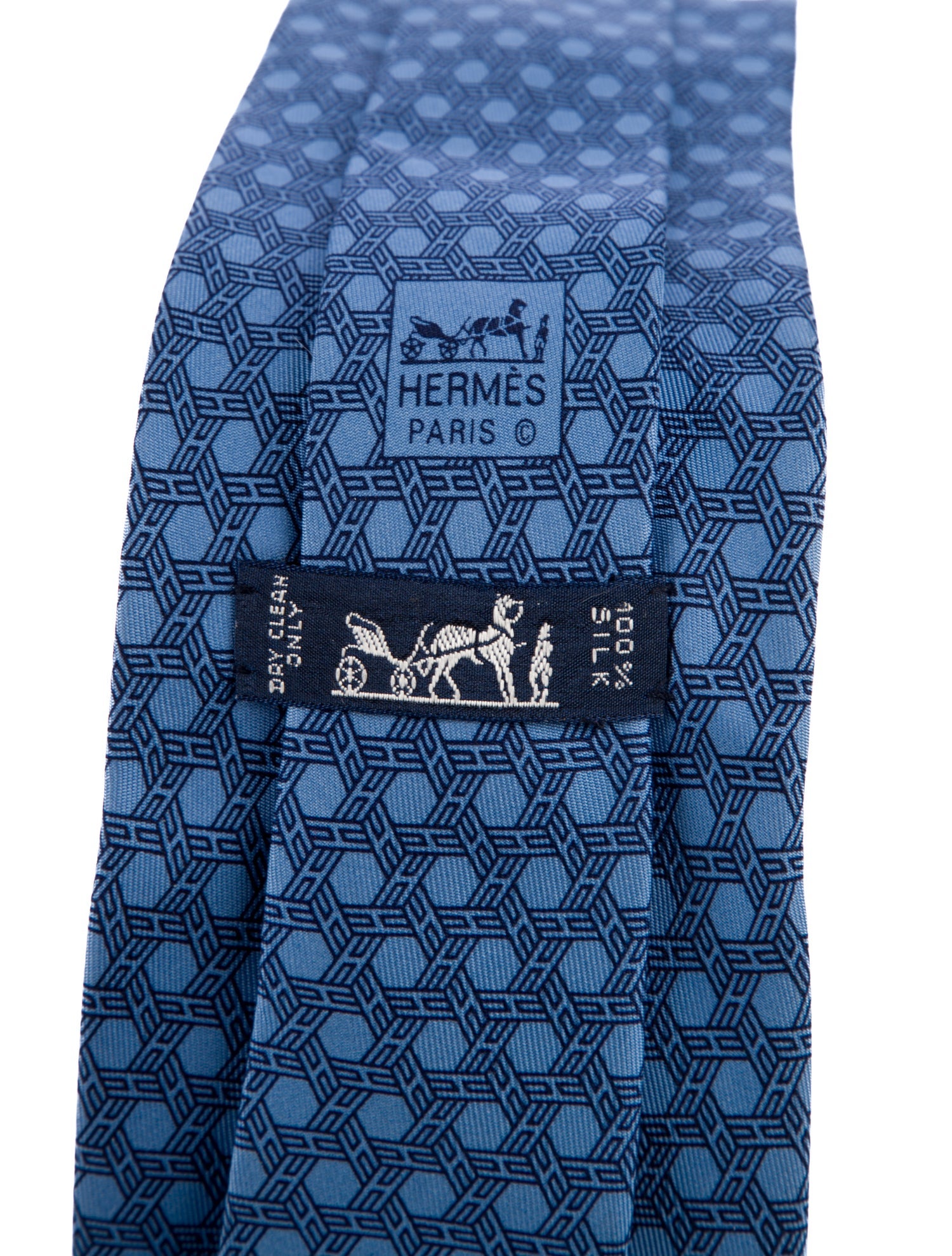 Hermès Abstract Pattern Silk Tie