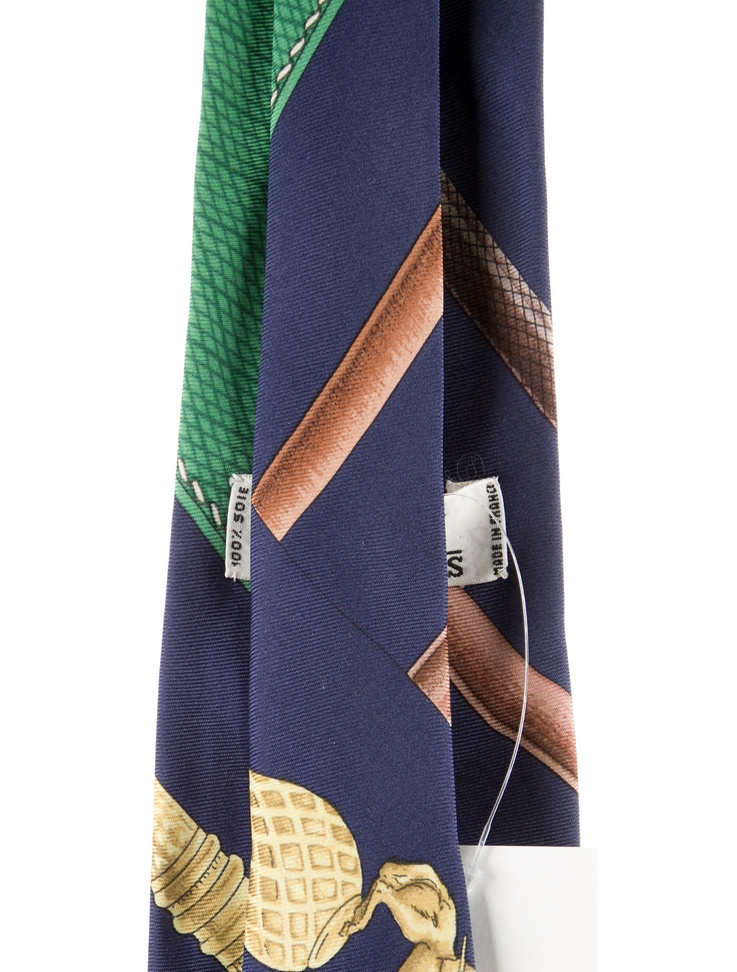 Hermès pattern silk tie