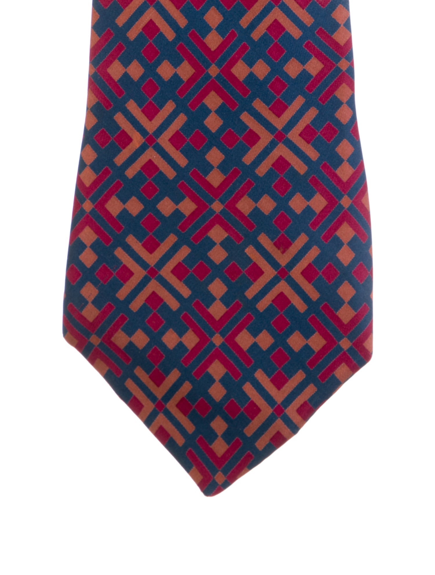 Hermès  Hermès Pattern Print Silk Tie