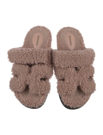 Hermès Chypre Shearling Slides