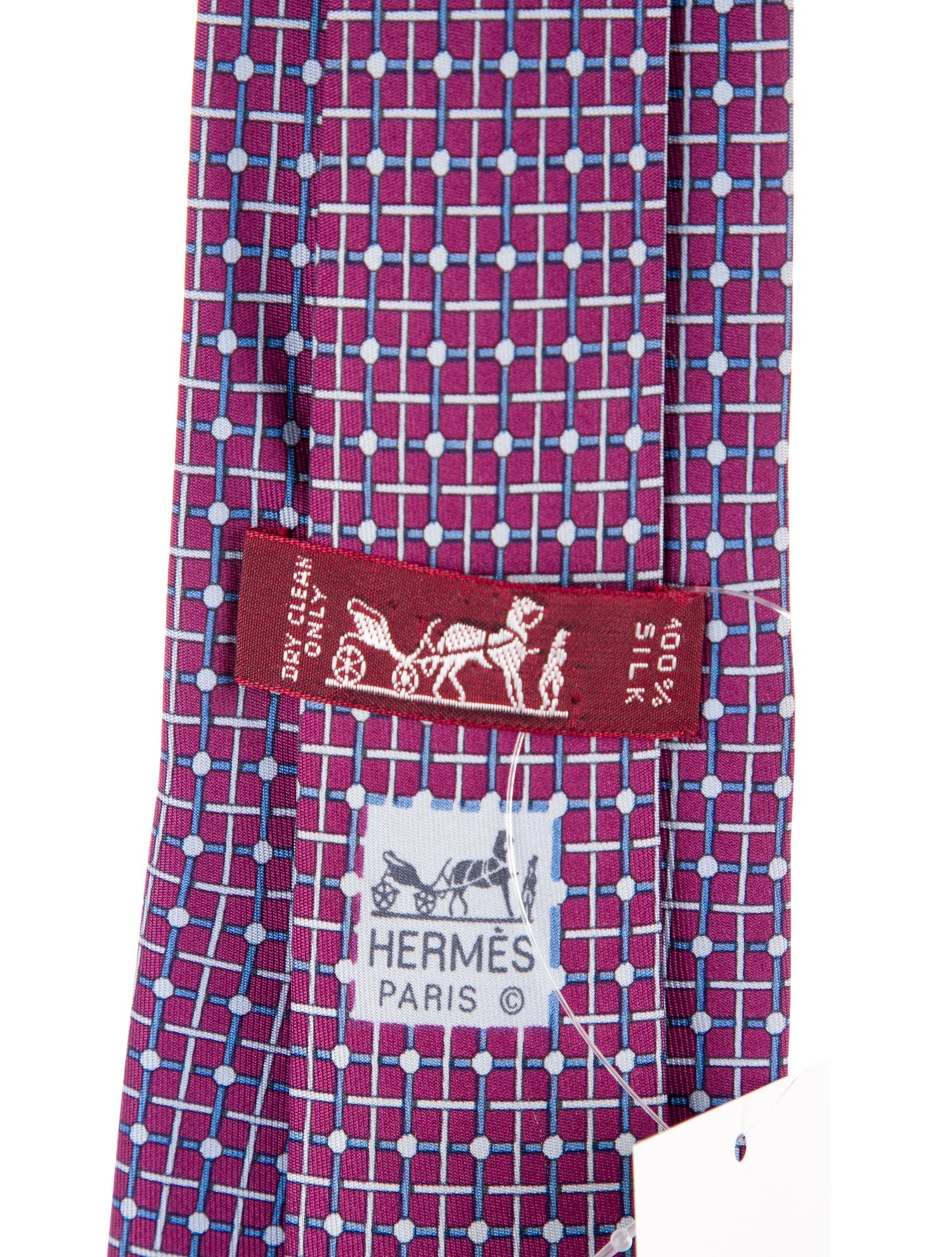 Hermès  Hermès Pattern Print Silk Tie