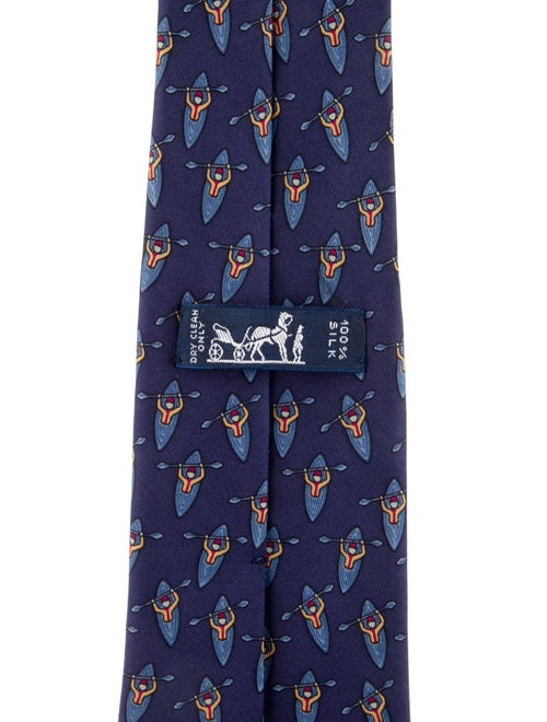 Hermès Pattern Printed Tie