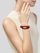 Hermès Leather Dandy Pavane Wrap Bracelet