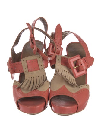 Hermès Brogue Leather Sandals Leather Sandals