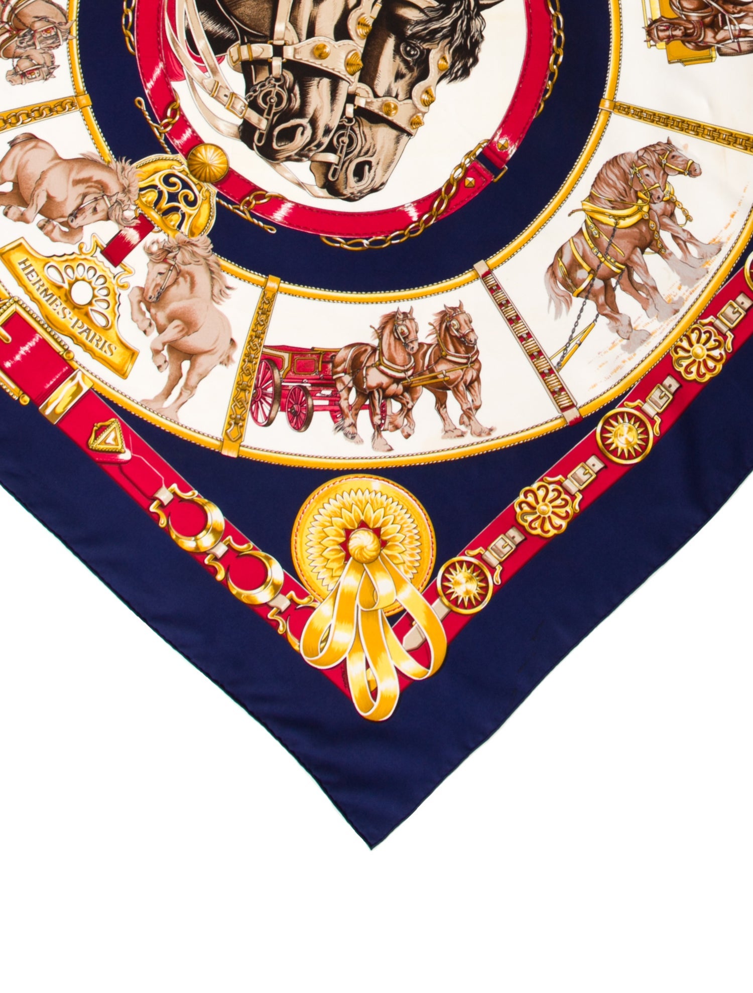 Hermès Chevaux De Trait Silk Scarf